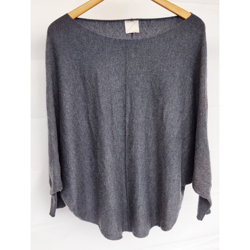 Kerisma Gray Boat Neck Dolman Sleeve Sweater Cashmere Blend Size Small